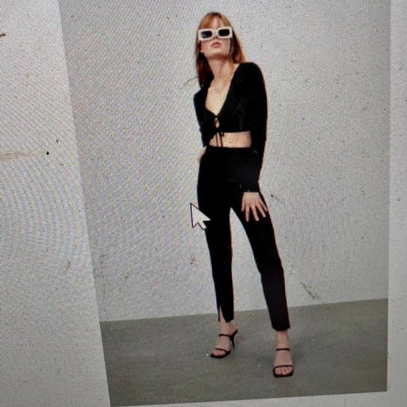 AWESOME Zara black leggings/pants for Fall, super cute, on trend, GREAT BUY! - Picture 1 of 2